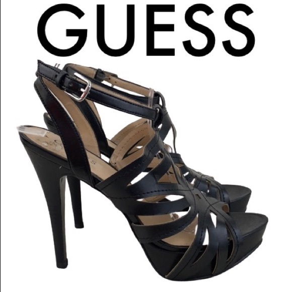Guess Shoes - GUESS BLACK SANDALS HEELS SIZE 8 M